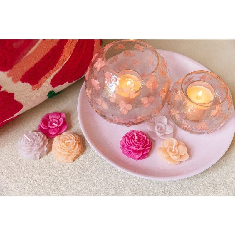 Decokaars Peony set van 3