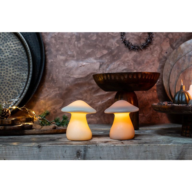 LED kaars mushroom S