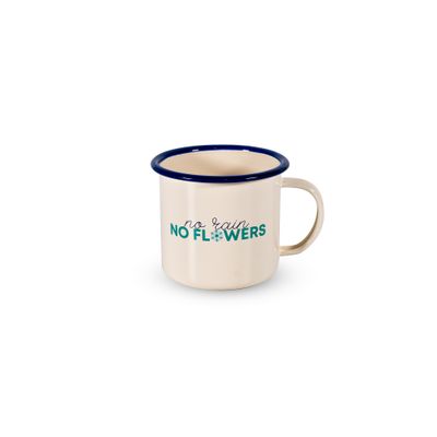 mug &quot;no rain no flowers&quot;