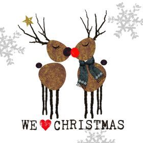 We love Christmas white napkin 33x33