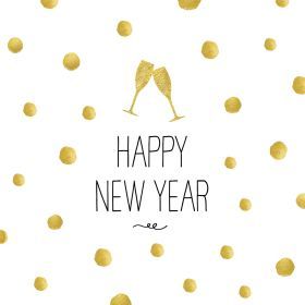 Happy New Year! Napkin 25x25