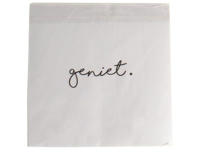 Servetten Geniet/lievelingsdag 20x20