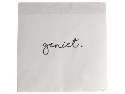 Servetten Geniet/lievelingsdag 20x20
