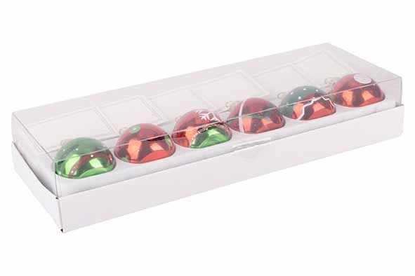Kaarthouders set xmas ball rood groen
