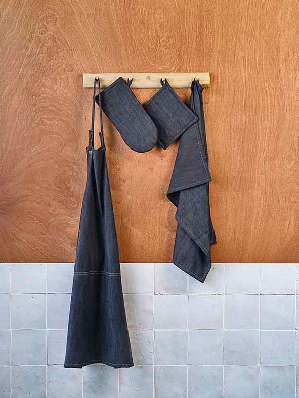 Denim keukenschort