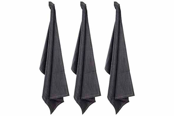 Denim keukenhanddoek set van 3