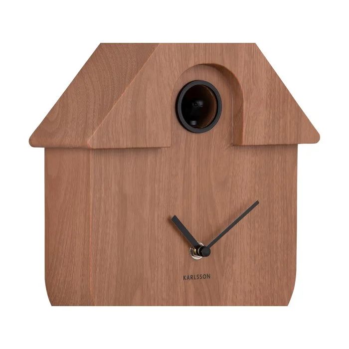 Wandklok moderne koekoek bruin