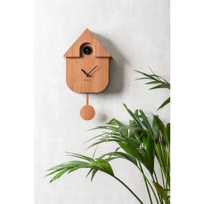 Wandklok moderne koekoek bruin