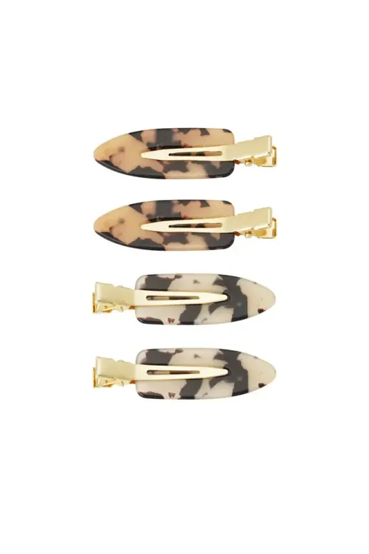 Hair clip box Marble chic - Brown