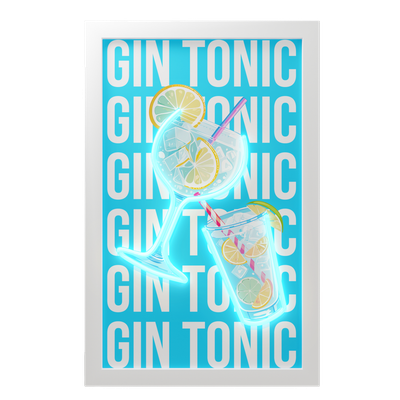 Kader met néon details "Gin Tonic"