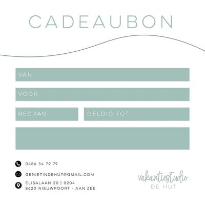 Cadeaubon de hut Cadeaubon de hut