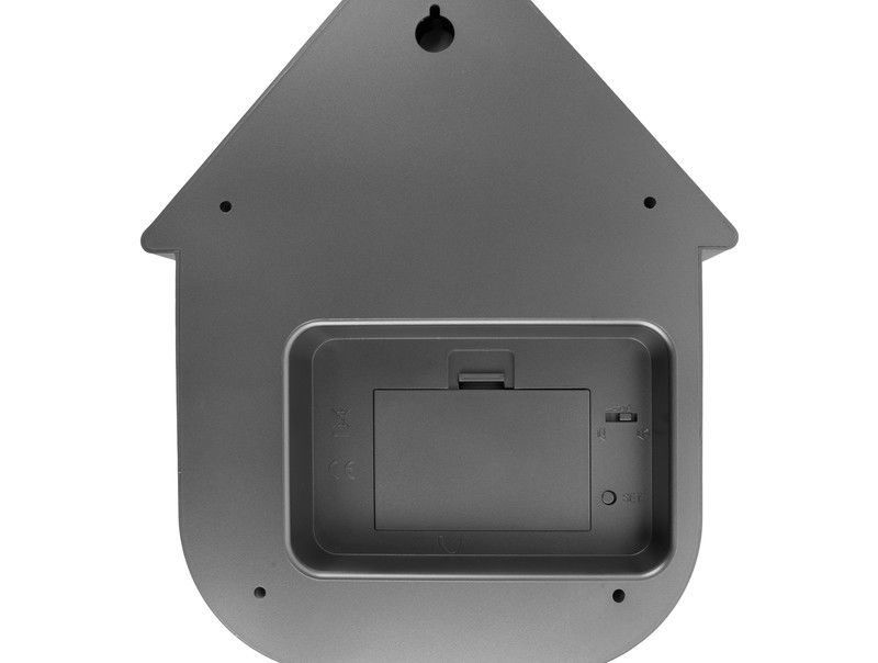 Wandklok moderne koekoek donkergrijs