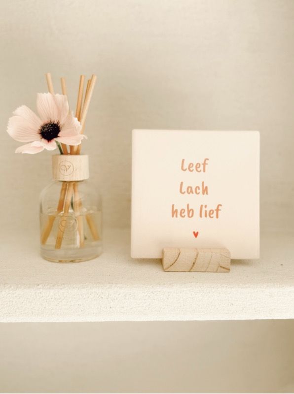 Tegel "Leef, lach, heb lief"