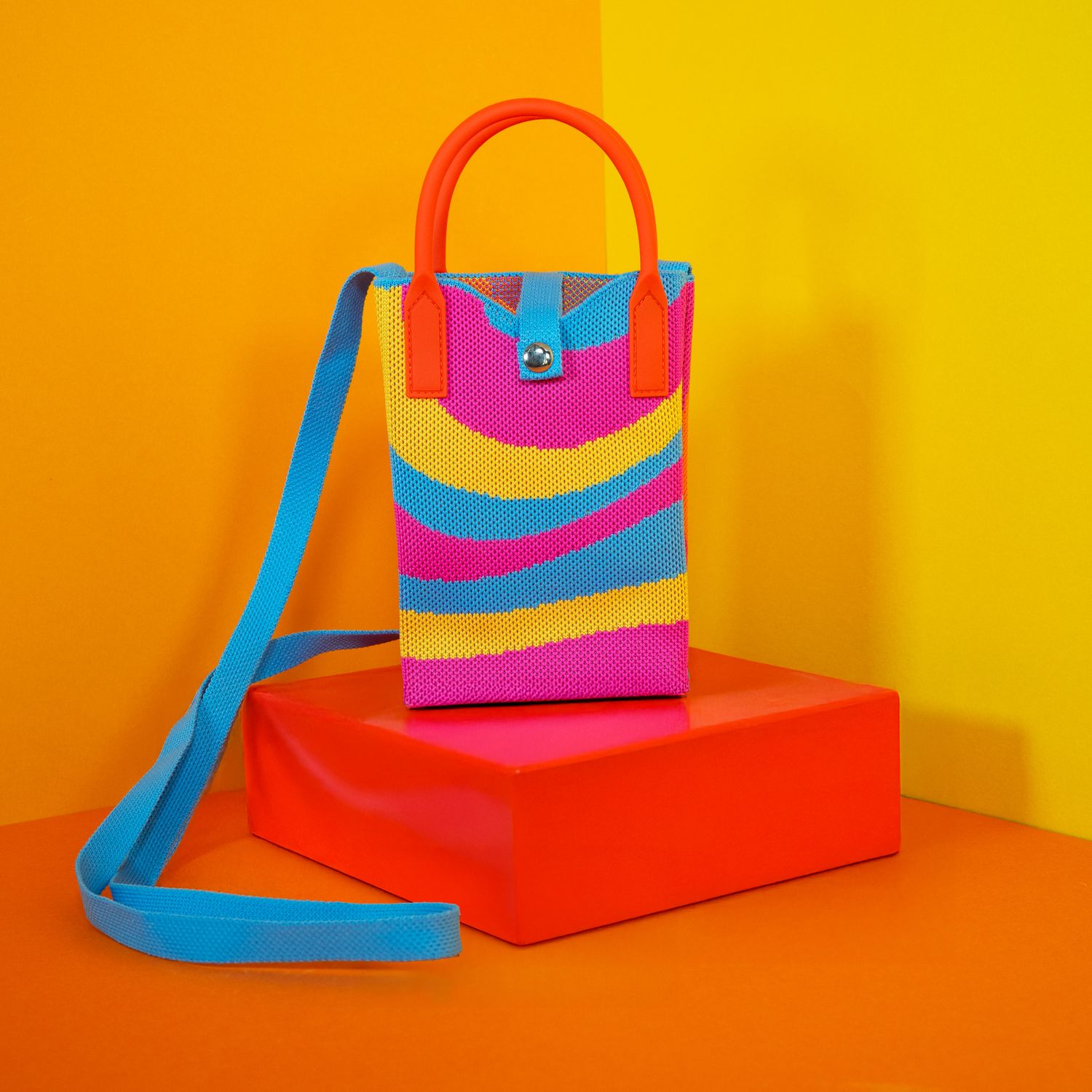 Gehaakt telefoontasje wave Collors