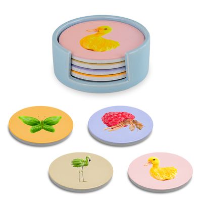 Glasonderzetters blauw Glasonderzetters blauw