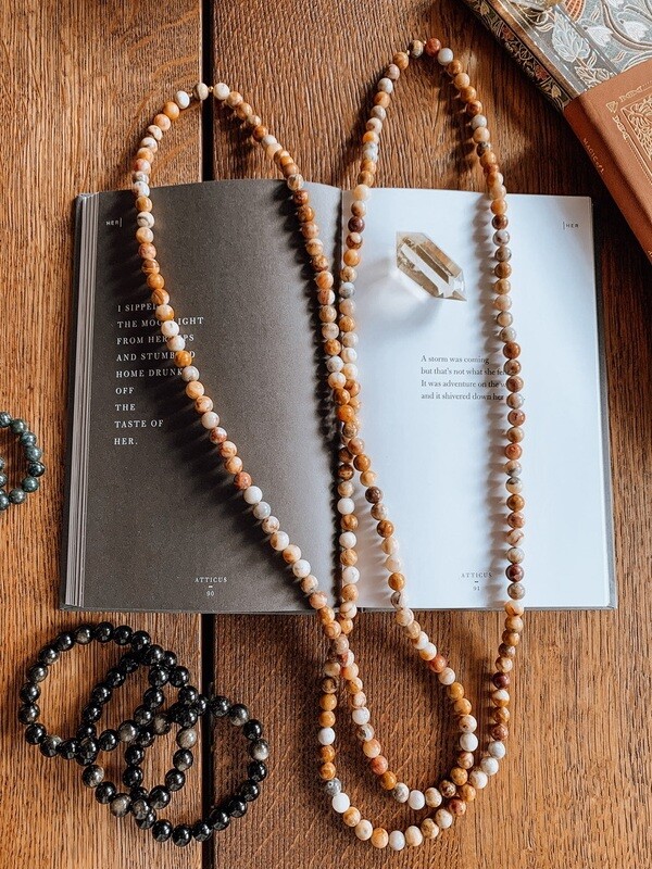 Crazy lace agate necklace