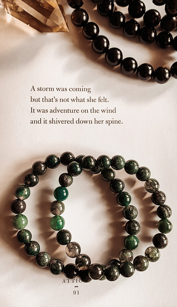 Moss agate bracelet