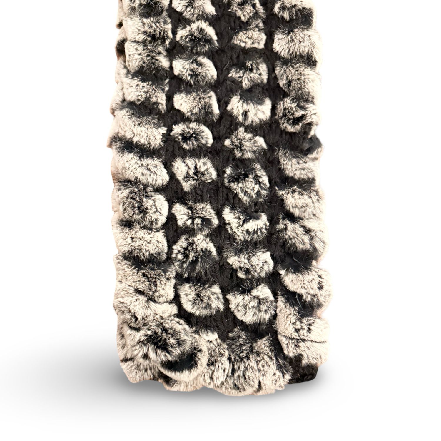 Extra Long Knitted Fur Scarf