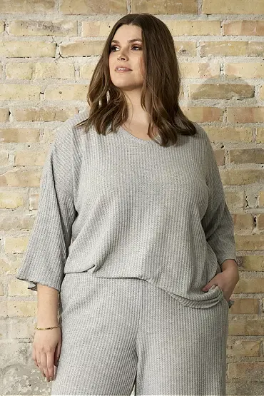 ZHENZI CORI PULLOVER LIGHT GREY MELANGE