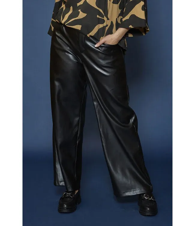 ZHENZI RUPI PANTS LEDERLOOK