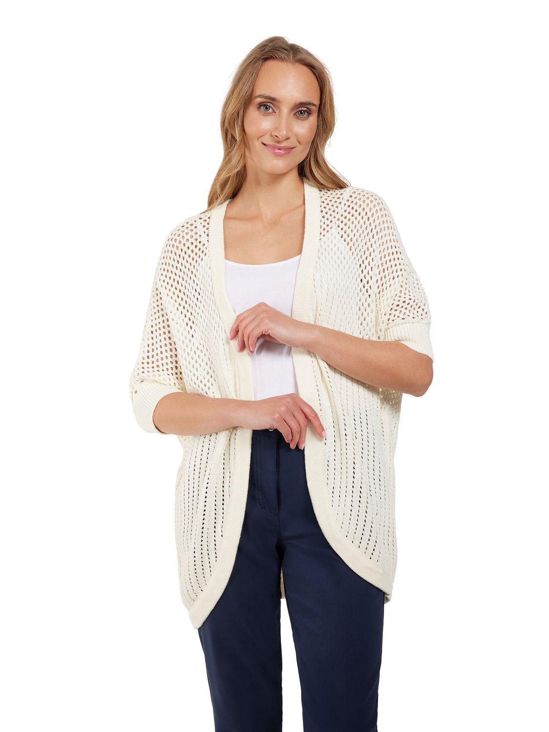 SIGNATURE 3/4 SLEEVE CARDIGAN