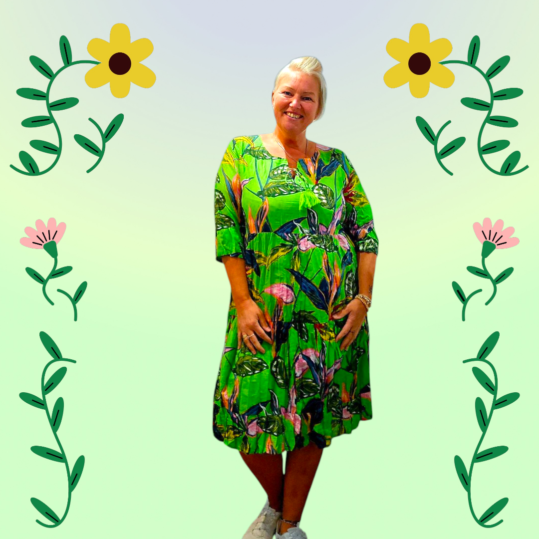 ONE SUMMER REBECCA TIE NK DRESS