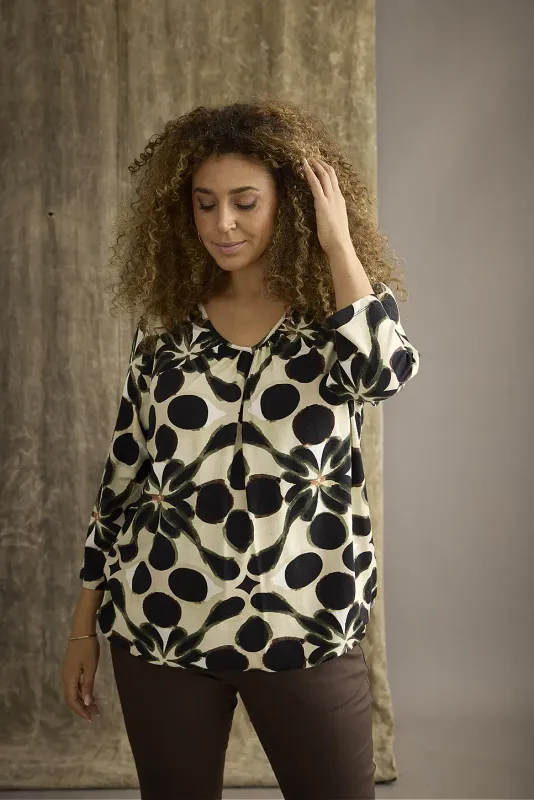ZHENZI OCTA BLOUSE 3/4