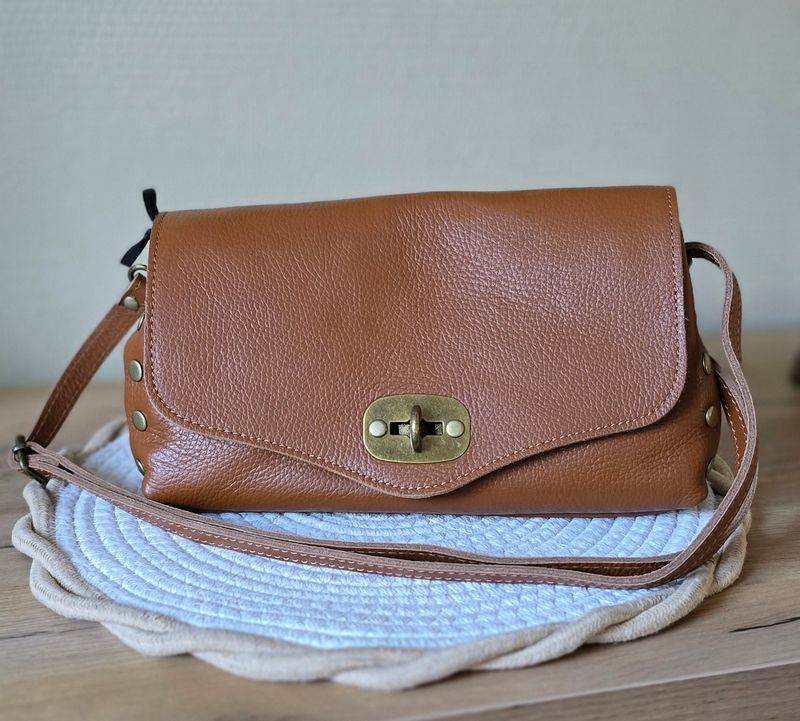 MISS TERRE HANDTAS LEDER DARK CAMEL