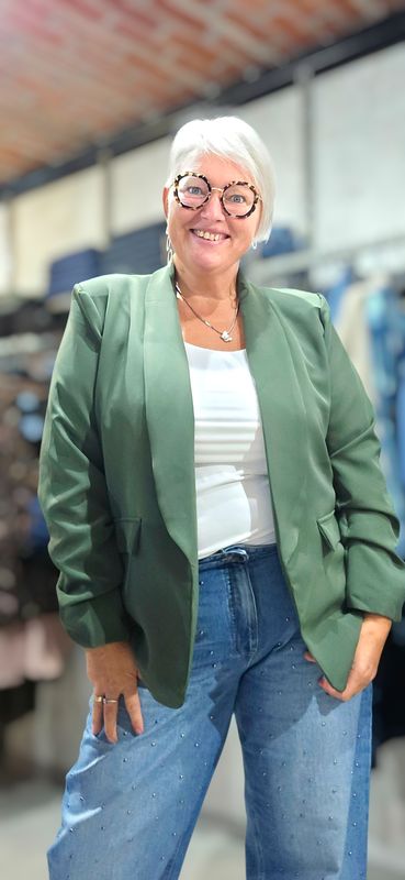 D&amp;L CREATION BLAZER JACKET WITH ROLLED SLEEVES