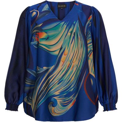 NO. 1 BY OX V NECK BLOUSE