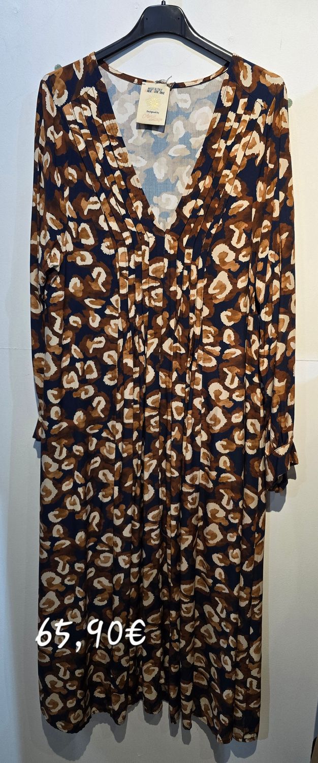 APRIL VINTAGE JURK BLAUW/BRUIN