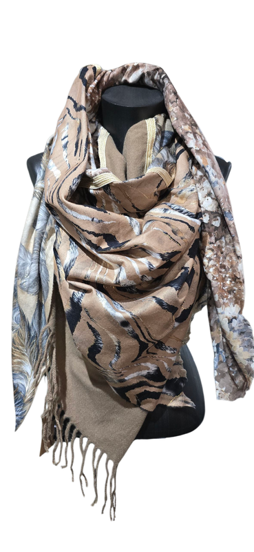 ACCES SJAAL VIERKANT MET 4 LEUKE PRINTS