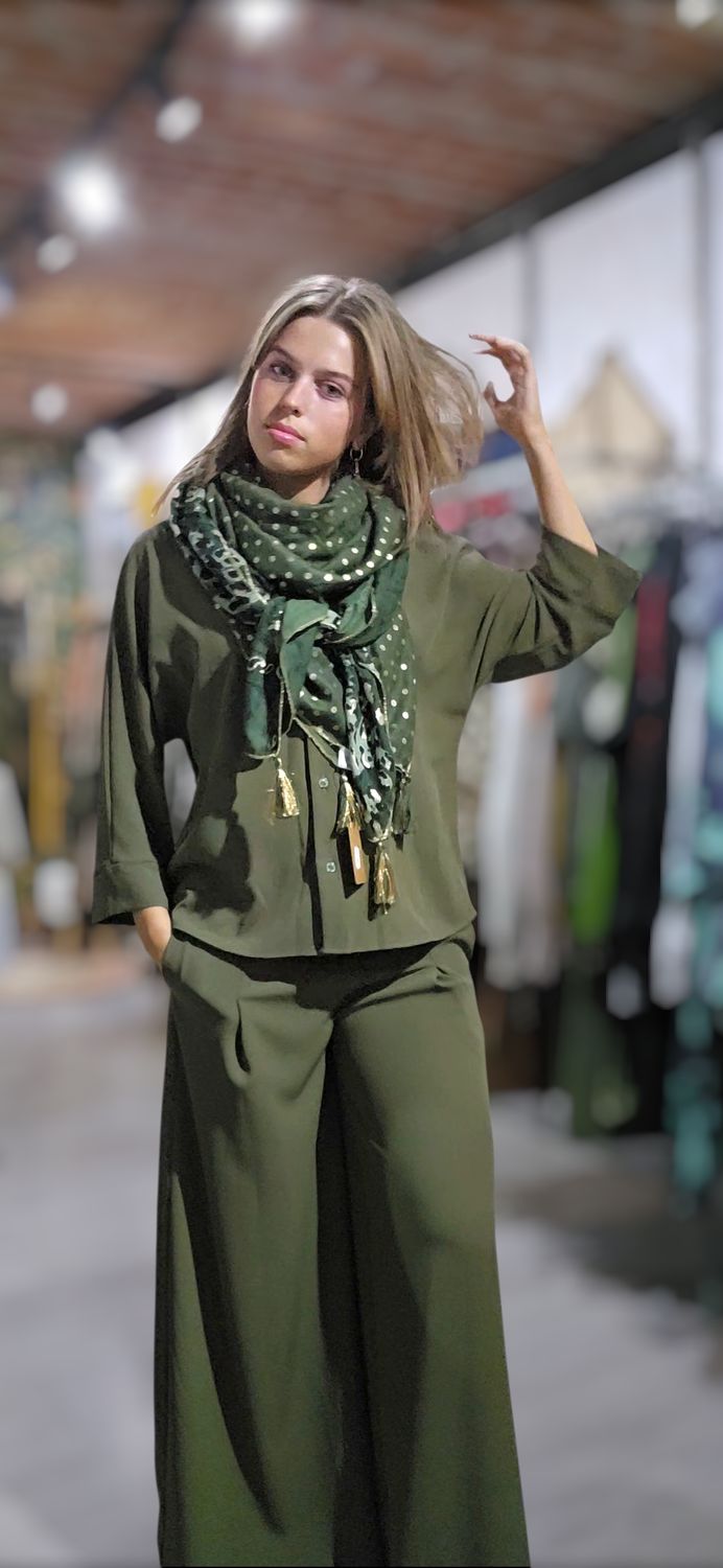 JWBM FOGGIA MADRUZZO SET BROEK EN SHIRT - kaki