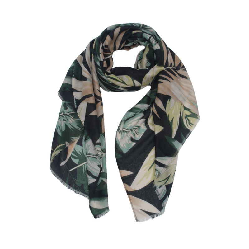 ACCESS SJAAL BEDRUKT MET BLADEREN GROEN ACCESS SJAAL BEDRUKT MET BLADEREN GROEN