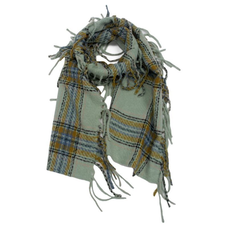 ACCESS GEBREIDE SJAAL MET STREPEN, FRANJE