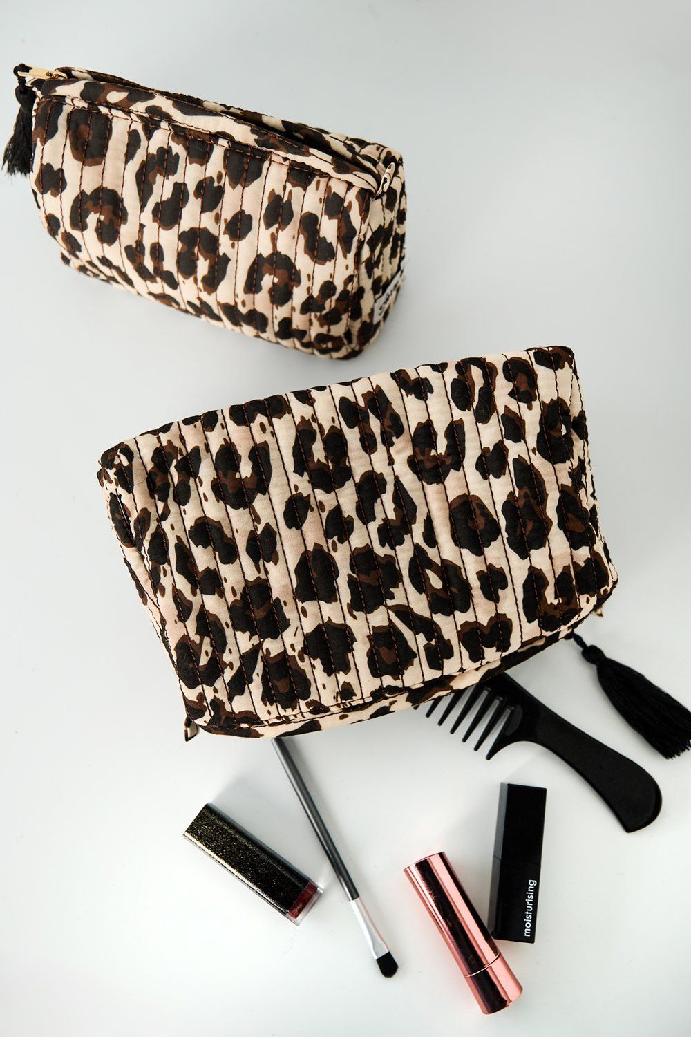 YEHWANG MAKE-UP TAS LUIPAARDPRINT