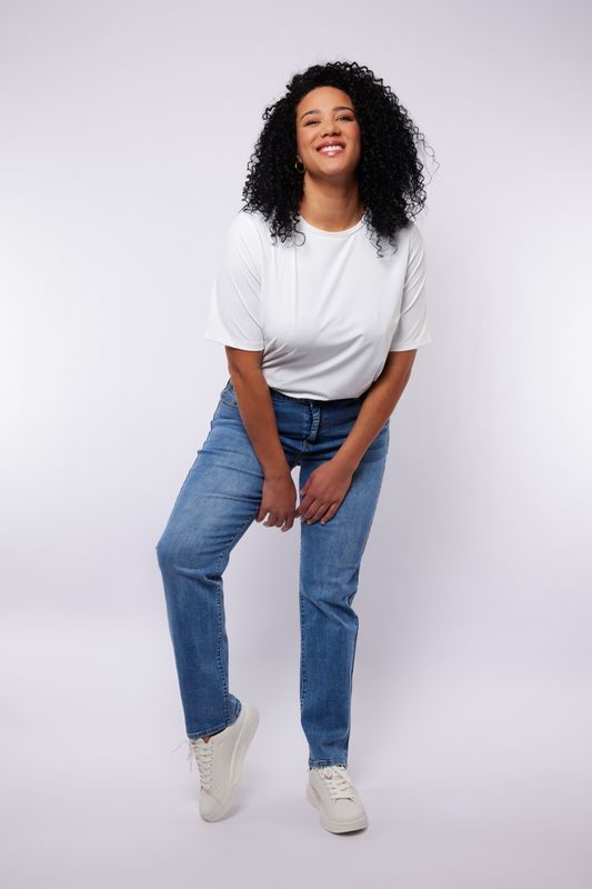 EXXCELLENT KATIE STRAIGHT LEG JEANS