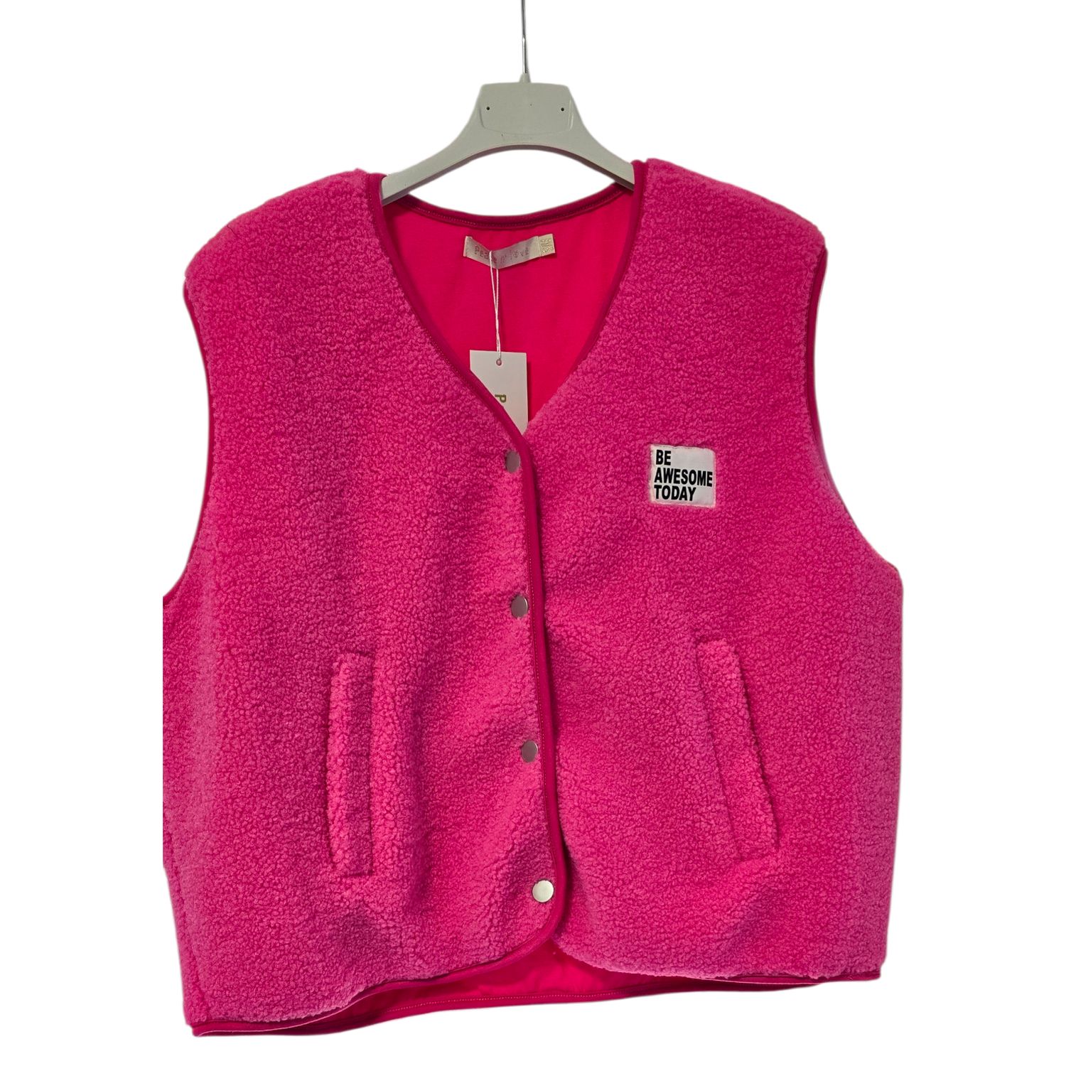 PEACE N' LOVE GILET TEDDY