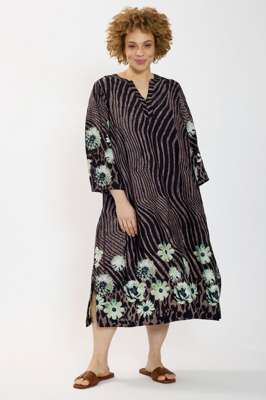 ZHENZI MADGE DRESS 3/4 MOUW