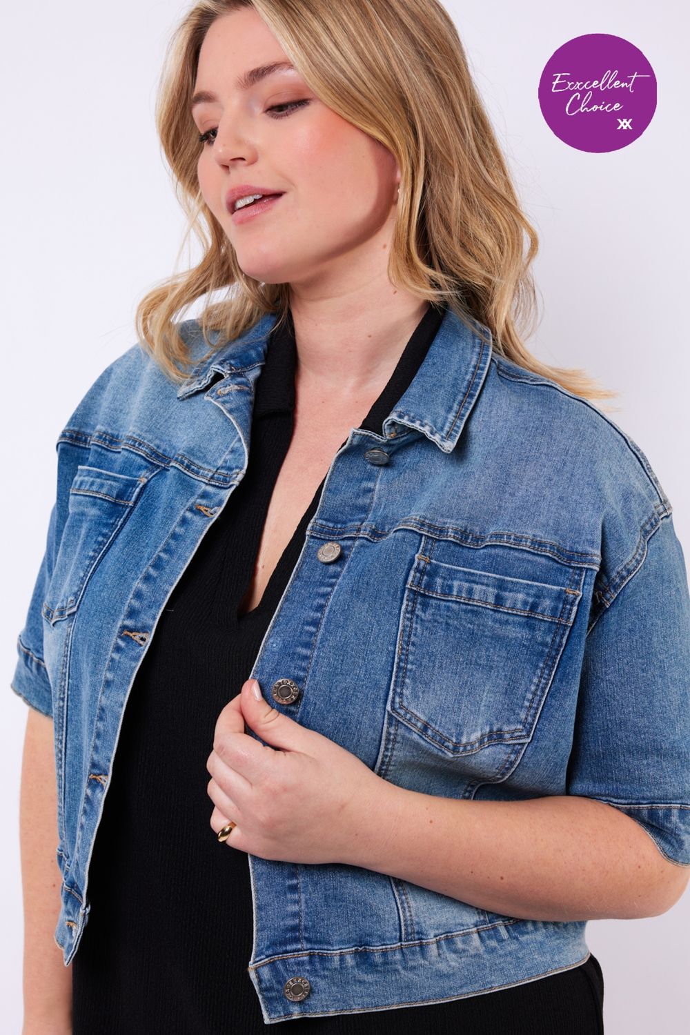 EXXCELLENT AMANDA JEANS JACKET