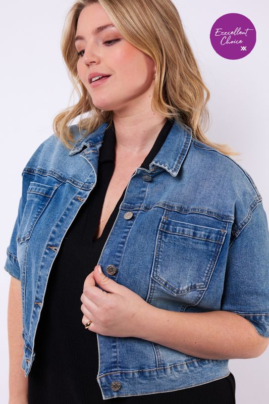 EXXCELLENT AMANDA JEANS JACKET