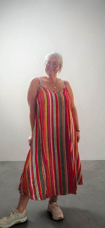 APRIL VINTAGE ROBE SILK STRIPE - open rug