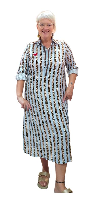 APRIL VINTAGE ROBE CHEMISE LEOPARD HAERTS