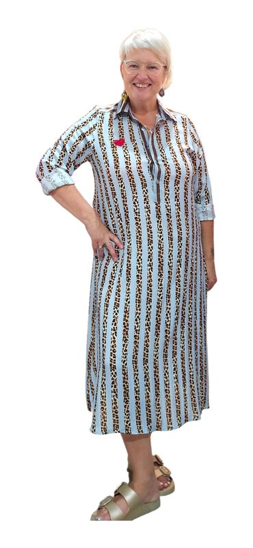 APRIL VINTAGE ROBE CHEMISE LEOPARD HAERTS