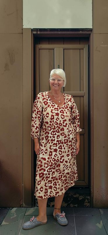 APRIL VINTAGE ROBE LEO BORDEAUX