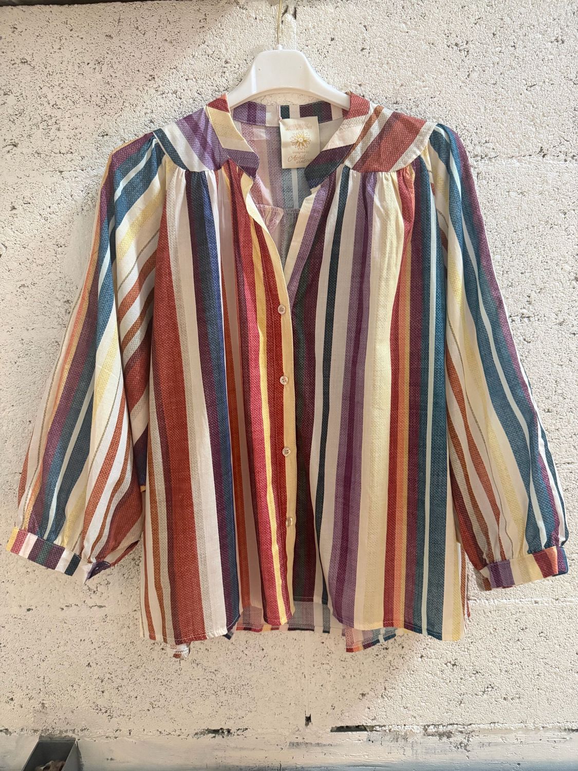 APRIL VINTAGE CHEMISE MULTICOLOR STRIPES