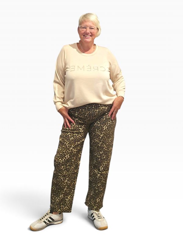 GSMACK BARREL FIT LEOPARD BROEK