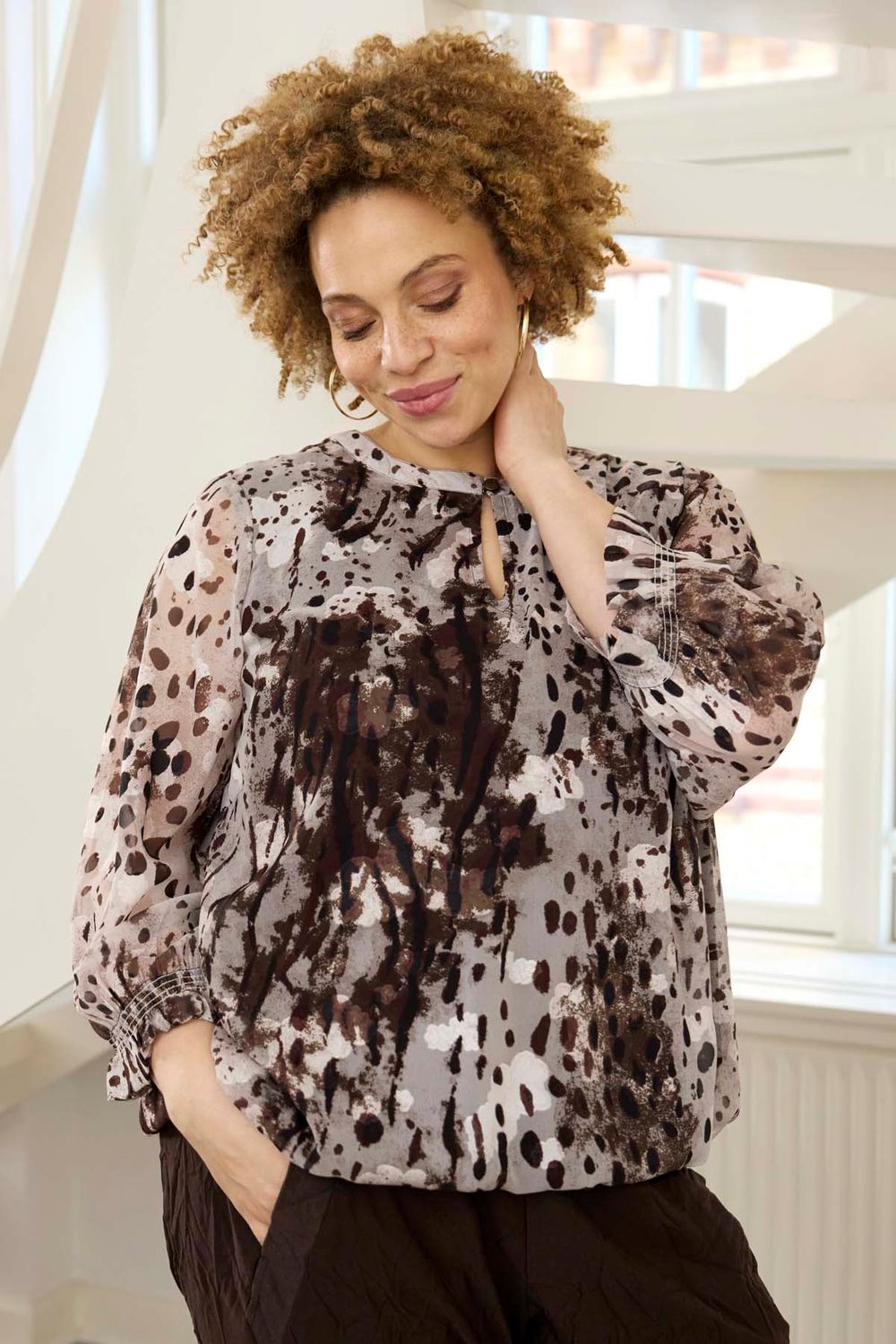 ZHENZI LIBBY BLOUSE 3/4