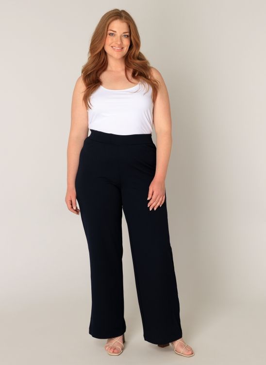 BASE LEVEL CURVY ARAH PANTS - DARK BLUE