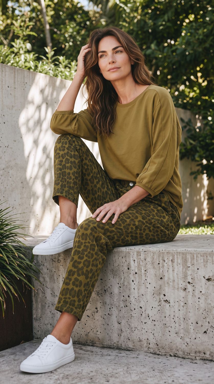 APRIL VINTAGE PANTALON LEOPARD